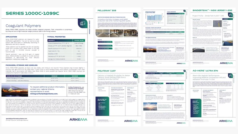 Series of technical data sheets rebuilt on a new Word template
