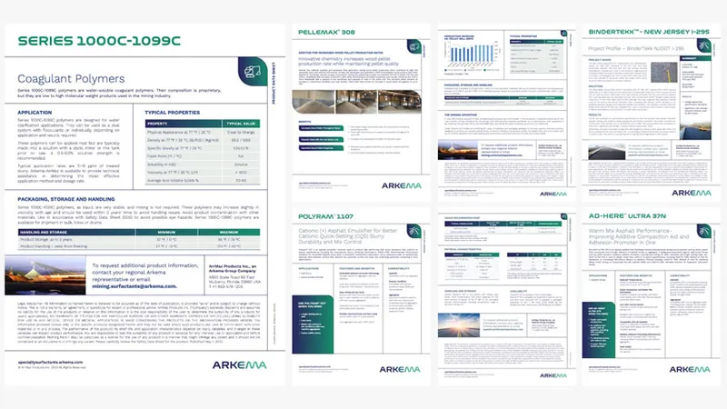 Technical data sheet set standardised on one Word template