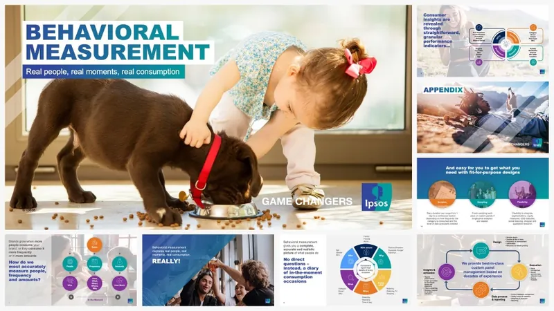 Ipsos behavioural measurement presentation with photography and diagram slides